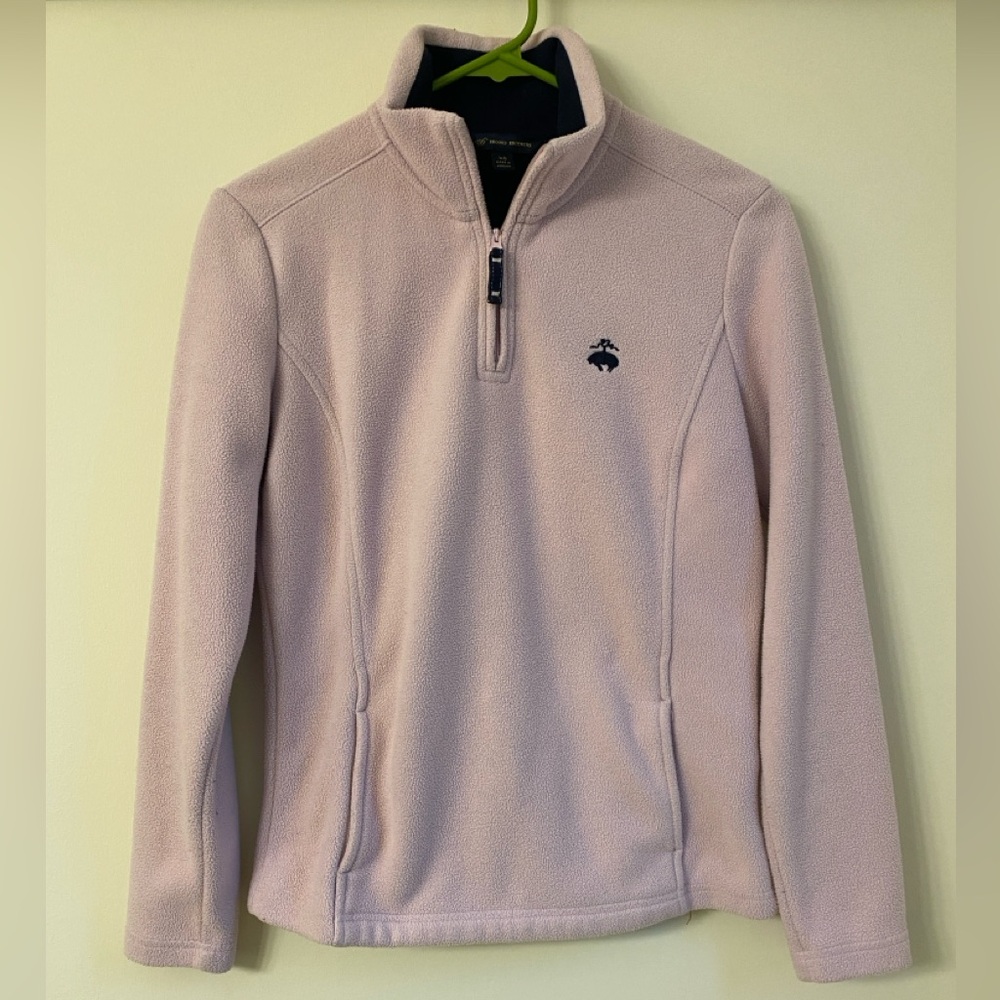 Brooks brothers fleece quarter zip sweater